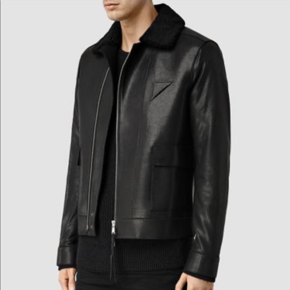 All Saints Chase Pilot Leather